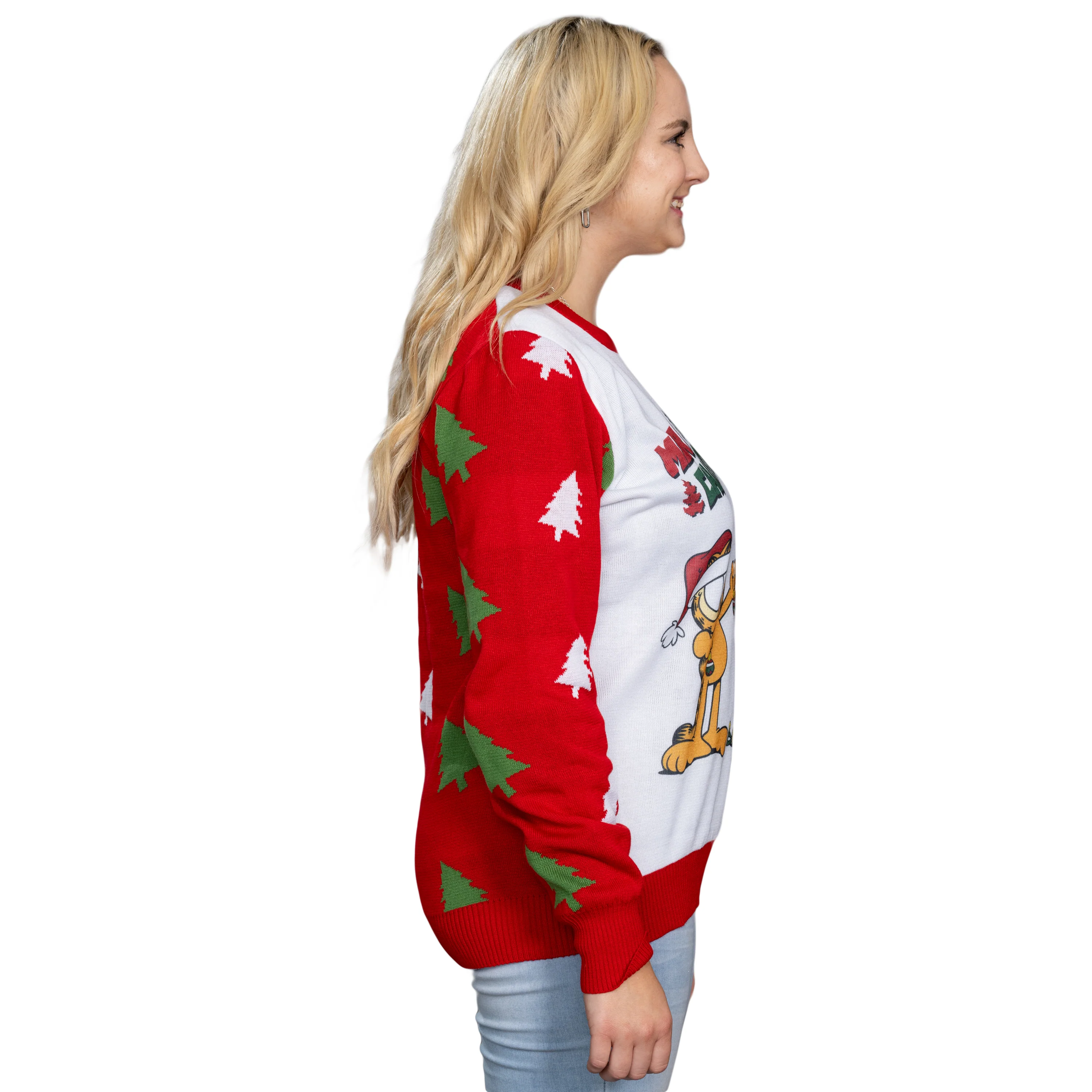 Merry Christmas Garfield Odie Xmas Tree Sweater - Image 5