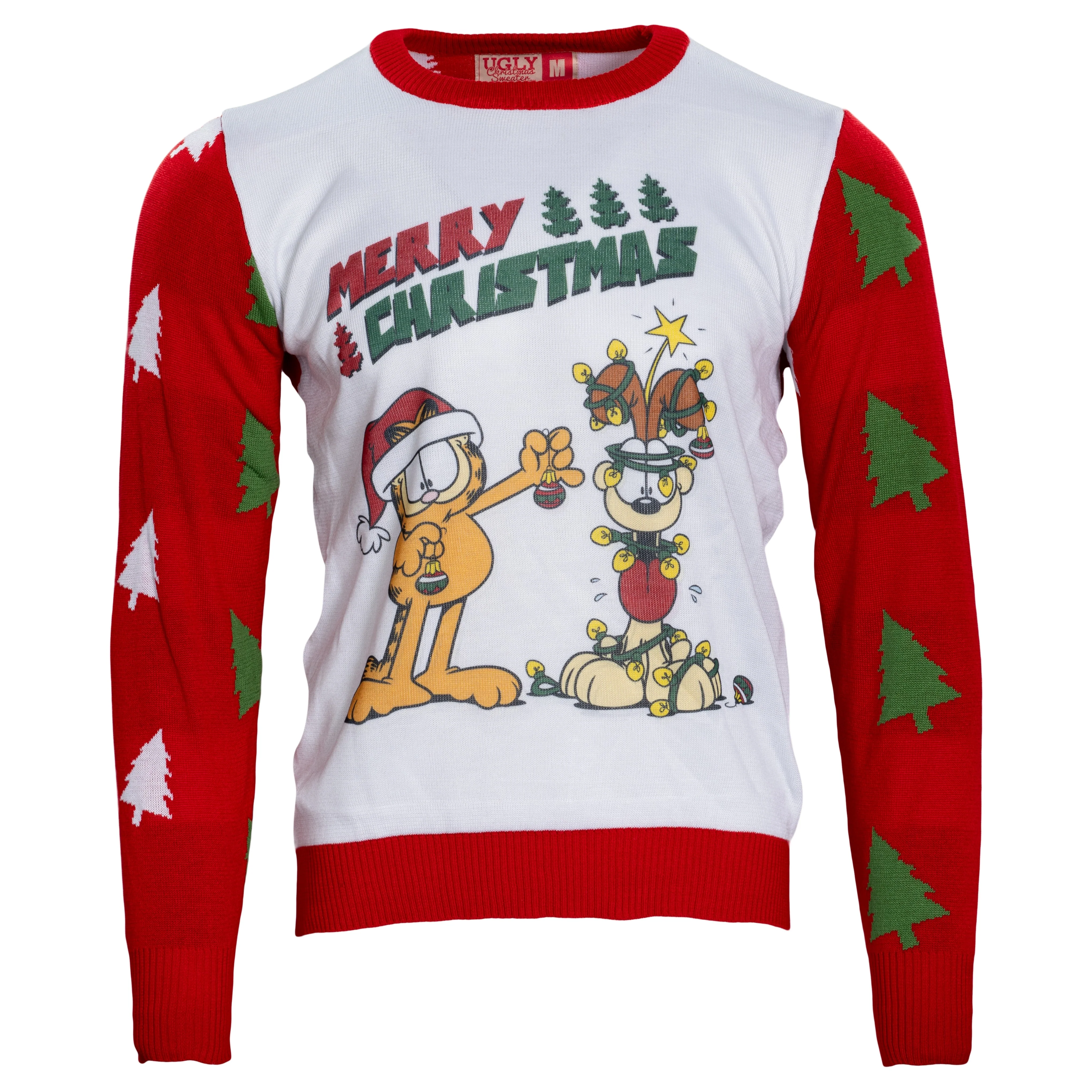 Merry Christmas Garfield Odie Xmas Tree Sweater - Image 6