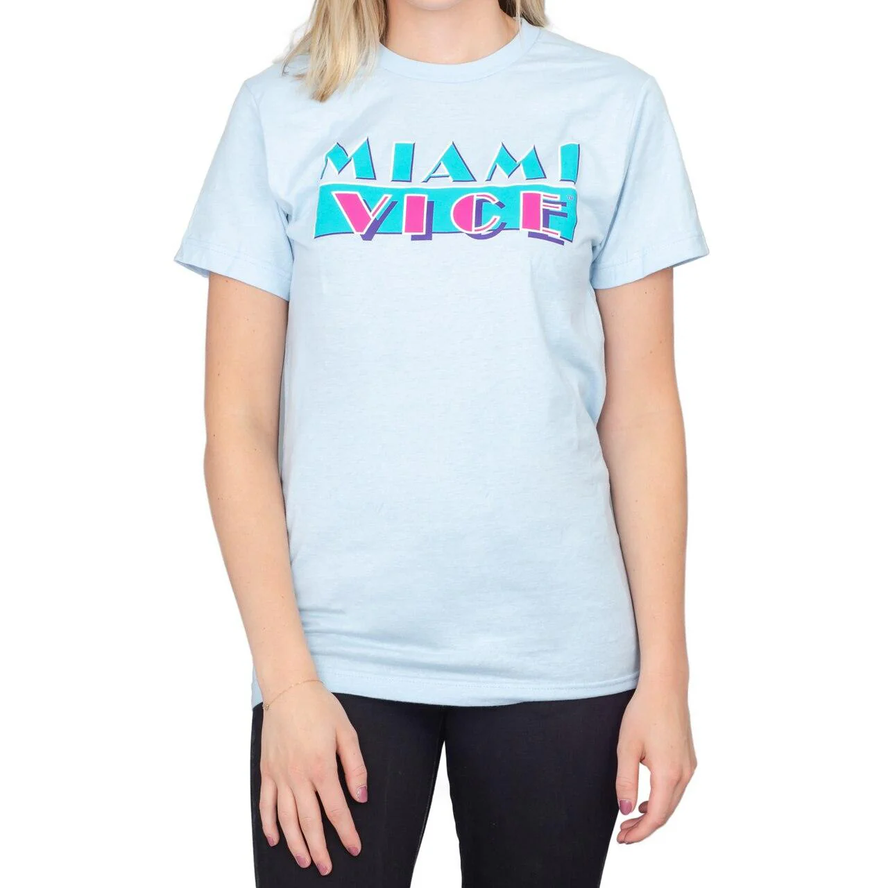 Miami Vice Light Blue Logo T-shirt - Image 3