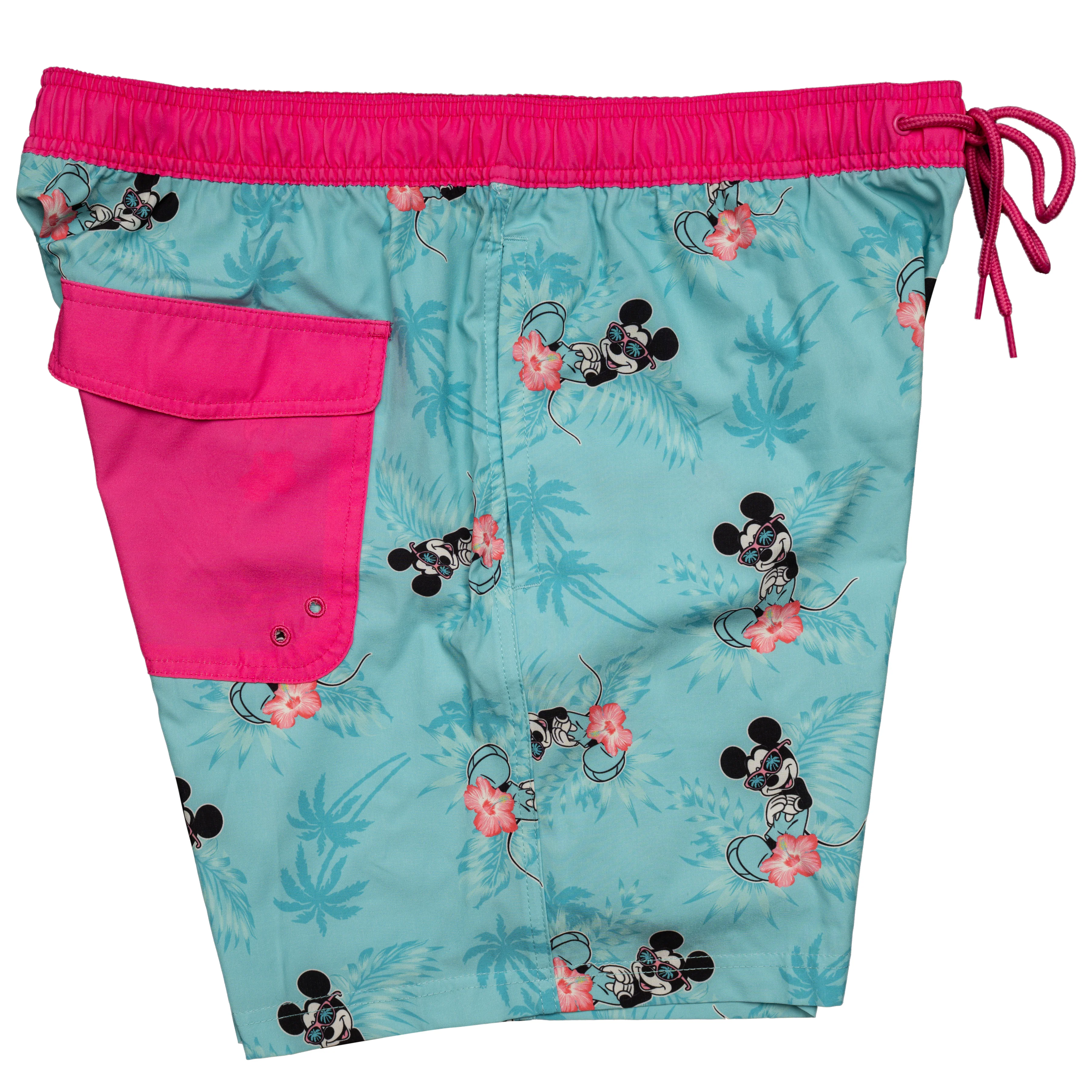 Mickey Mouse Swim Shorts Hot Palms Turquoise - Image 4