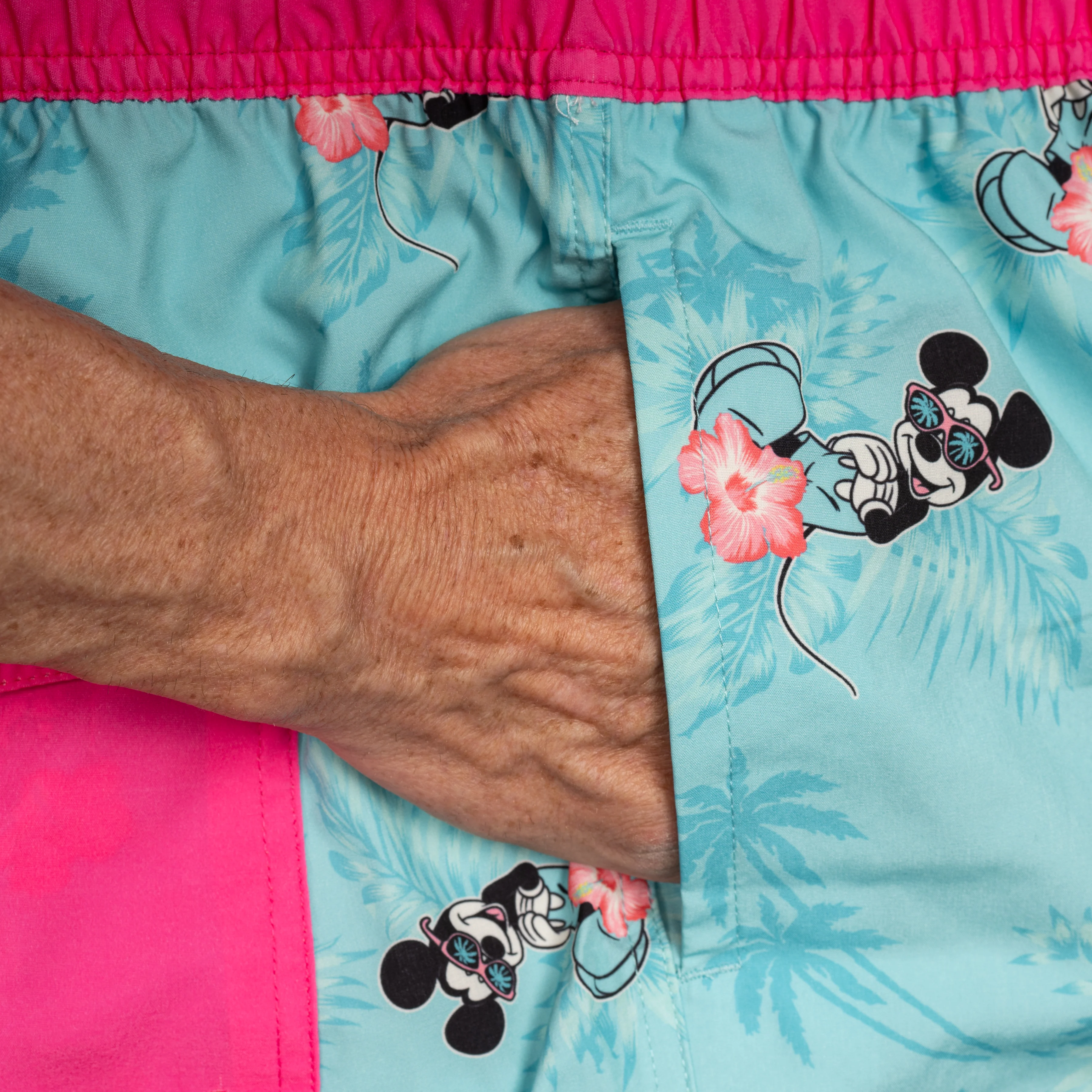Mickey Mouse Swim Shorts Hot Palms Turquoise - Image 6