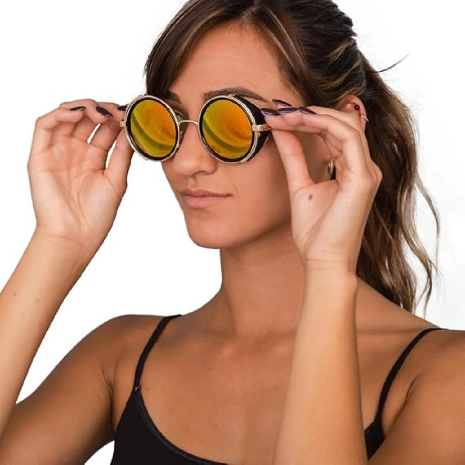 Mountaineering Alucard Steampunk Helsing Vampire Halloween Cosplay Costume Glasses - Image 4