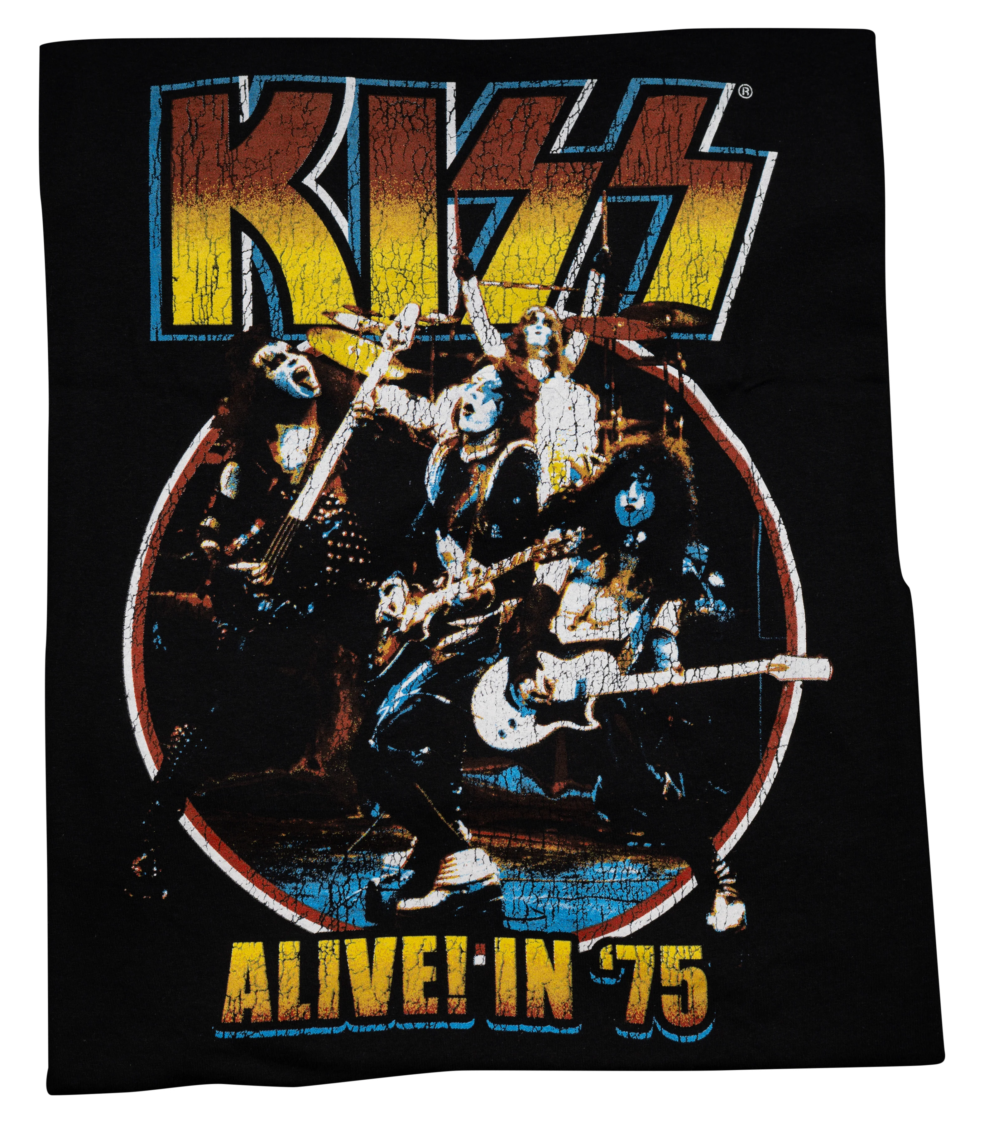 Music Band Kiss Alive in 75 Black T-Shirt - Image 6