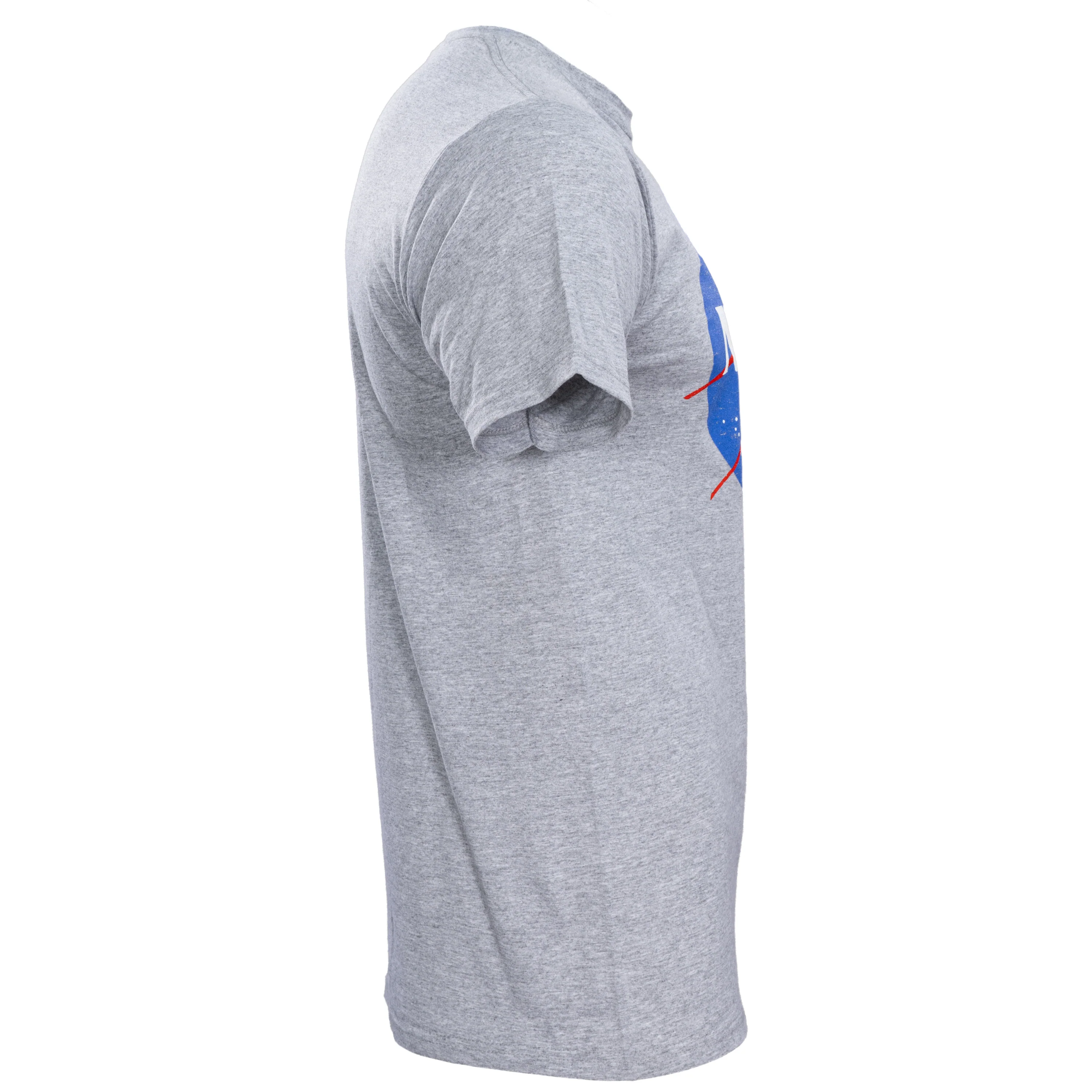 NASA Logo Men's Officially Licensed Short Sleeve Gray T-Shirt - Image 4
