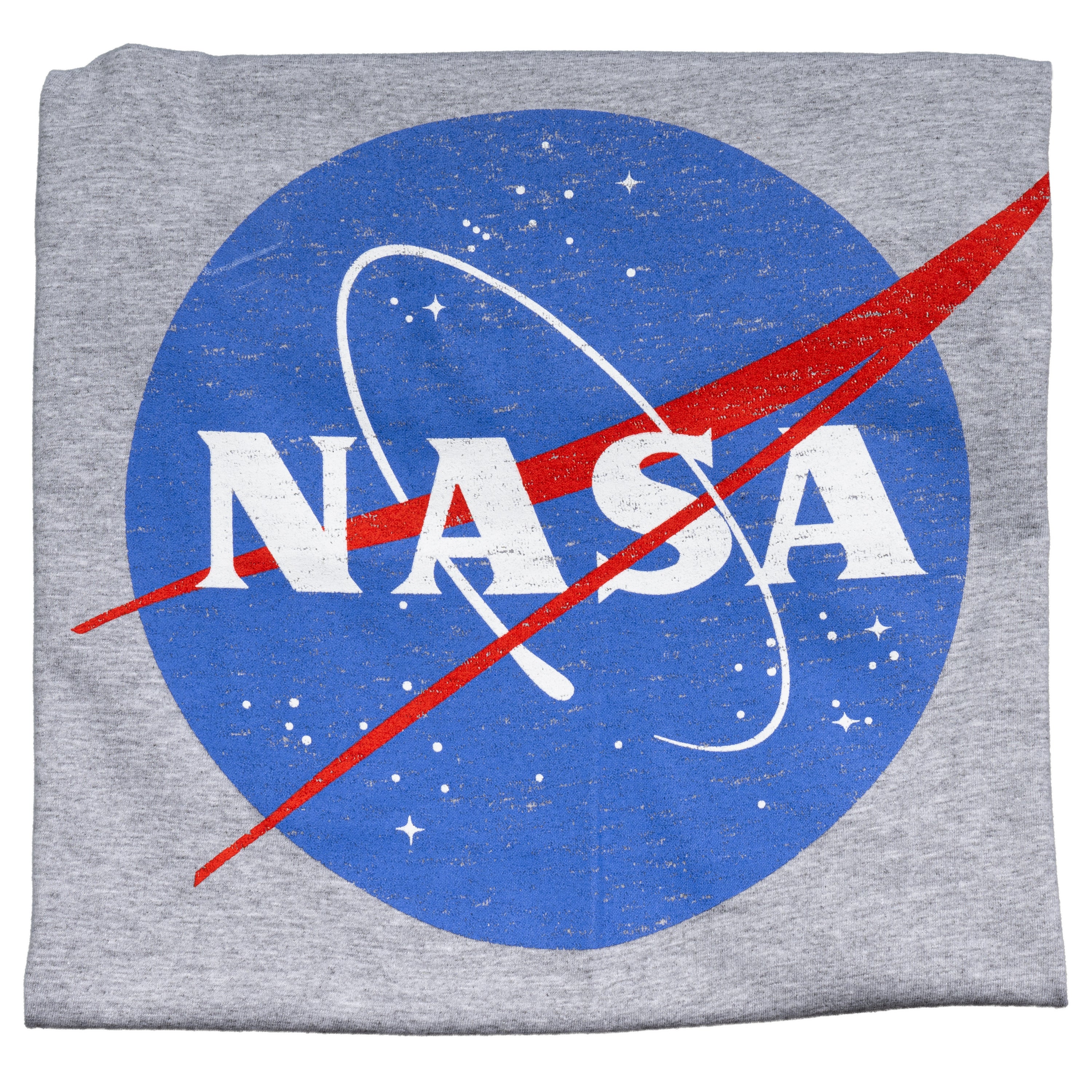 NASA Logo Men's Officially Licensed Short Sleeve Gray T-Shirt - Image 8