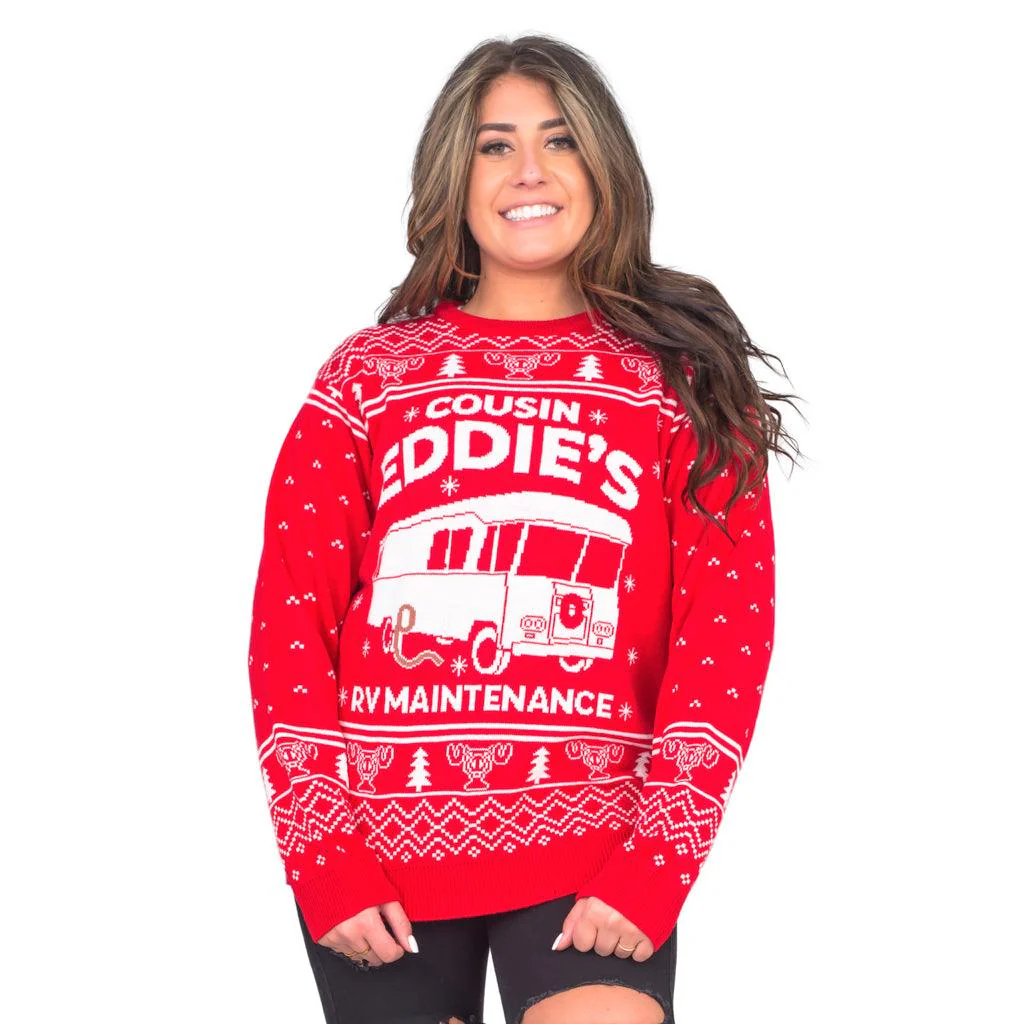 National Lampoon Christmas Vacation Red Eddies Ugly Christmas Sweater - Image 2