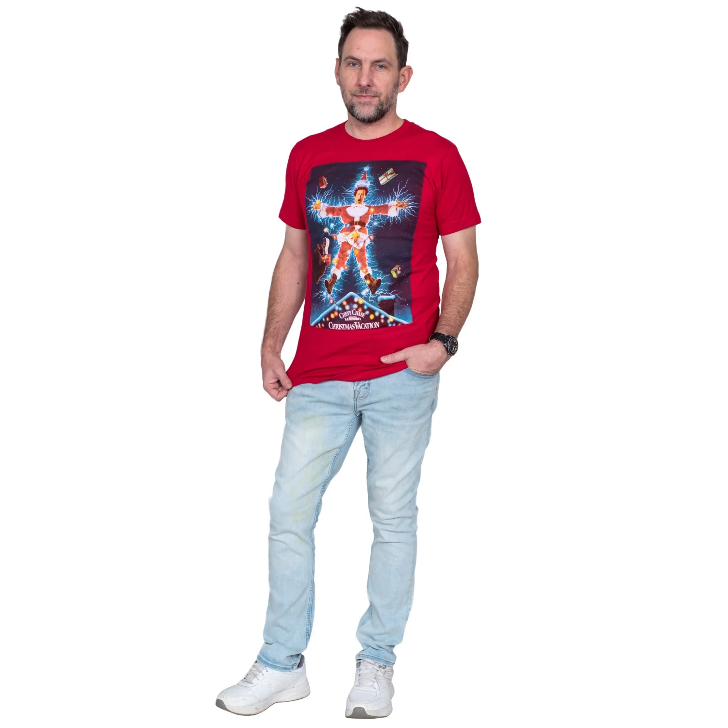 National Lampoons Christmas Vacation Clark Griswold House Roof Lights T-Shirt - Image 3
