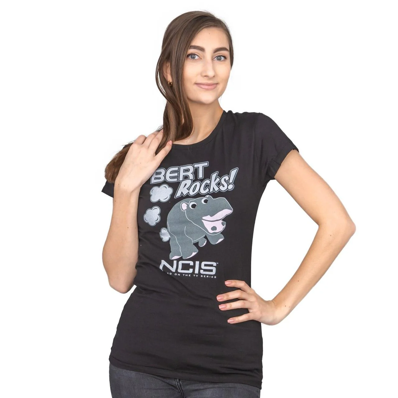 NCIS Bert Rocks! Hippopotamus Juniors T-Shirt - Image 3