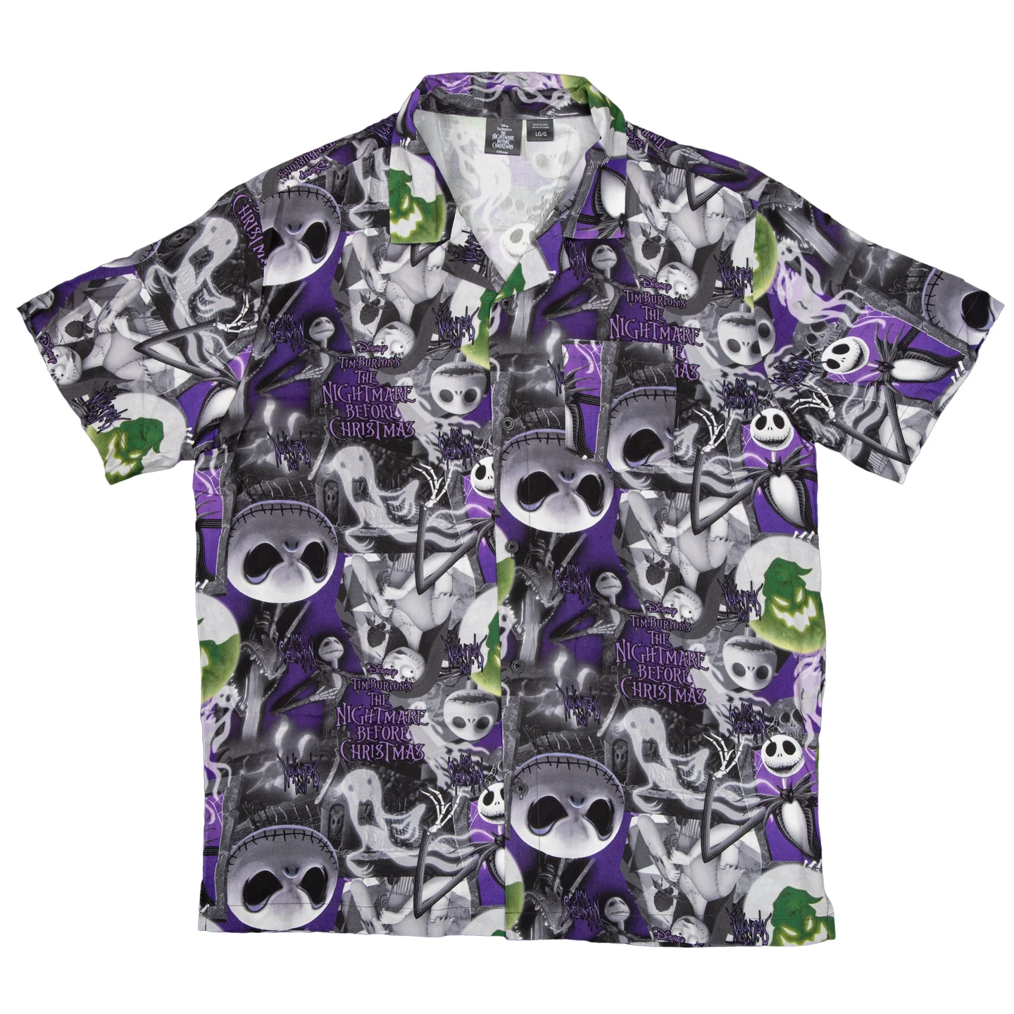 Nightmare Before Christmas Jack All Over Button Up Shirt - Image 6