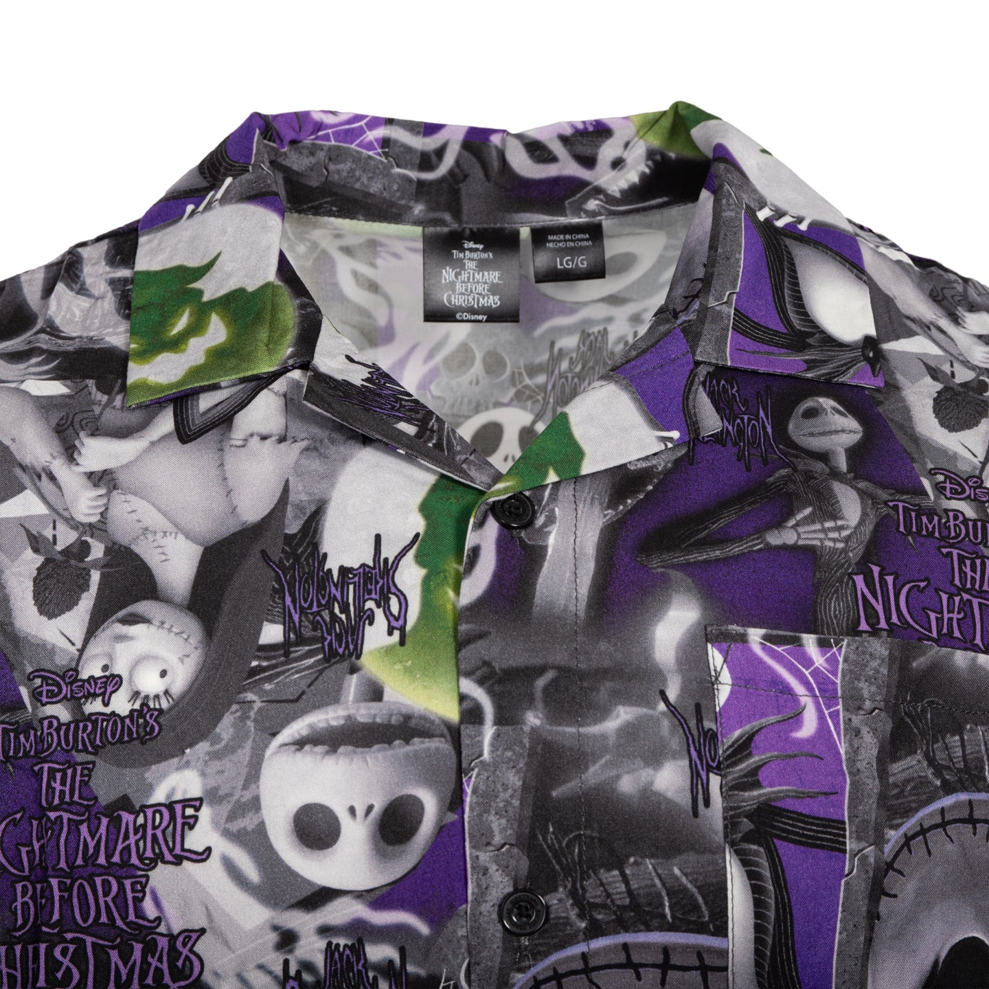 Nightmare Before Christmas Jack All Over Button Up Shirt - Image 9