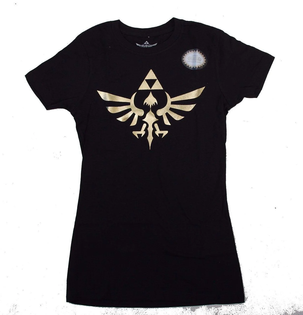 Nintendo Legend of Zelda Gold Foil Triforce Logo T-shirt - Image 2