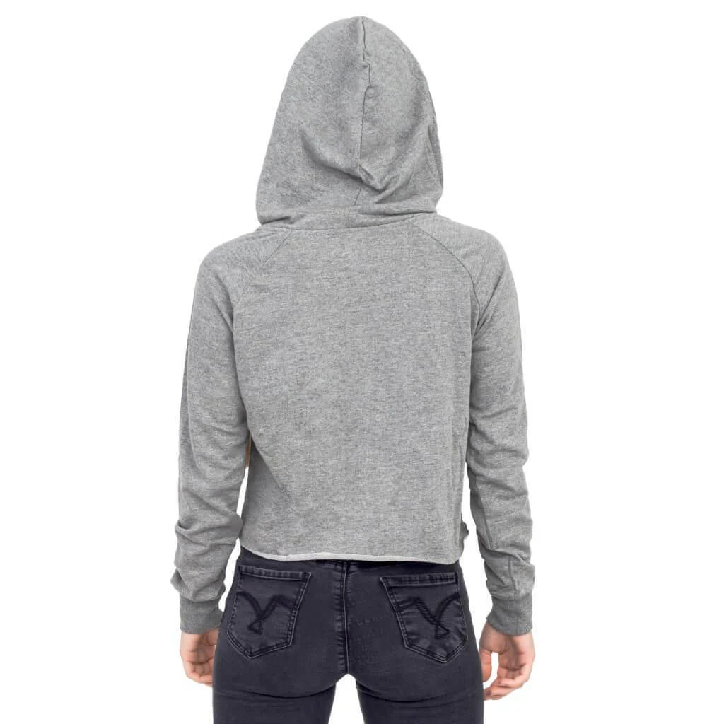 Nintendo Mario #1 Ladies Raw Edge Cropped Sweatshirt Hoodie - Image 2
