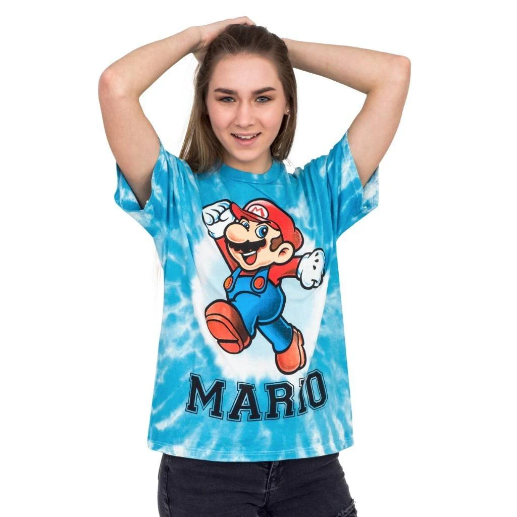 Nintendo Mario Cheer White Dyed T-shirt - Image 2