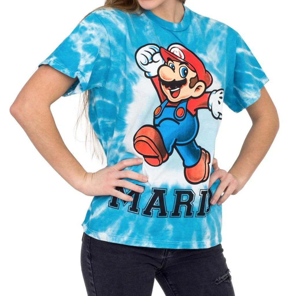 Nintendo Mario Cheer White Dyed T-shirt - Image 4