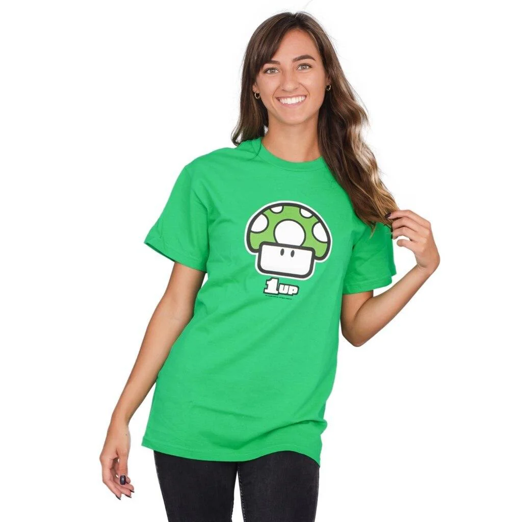 Nintendo Mushroom 1up T-shirt - Image 4