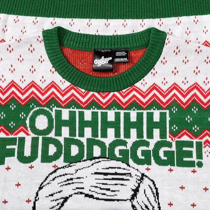 Officially Licensed Christmas Story Ralphie Ohh Fuddggee Adult Knitted Ugly Christmas Sweater - Image 3