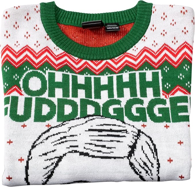 Officially Licensed Christmas Story Ralphie Ohh Fuddggee Adult Knitted Ugly Christmas Sweater - Image 4