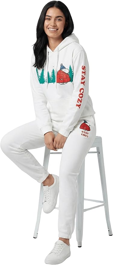 Officially Licensed Peanuts Snoopy Stay Cozy Embroidered Adult Unisex Sweatpants - Image 3