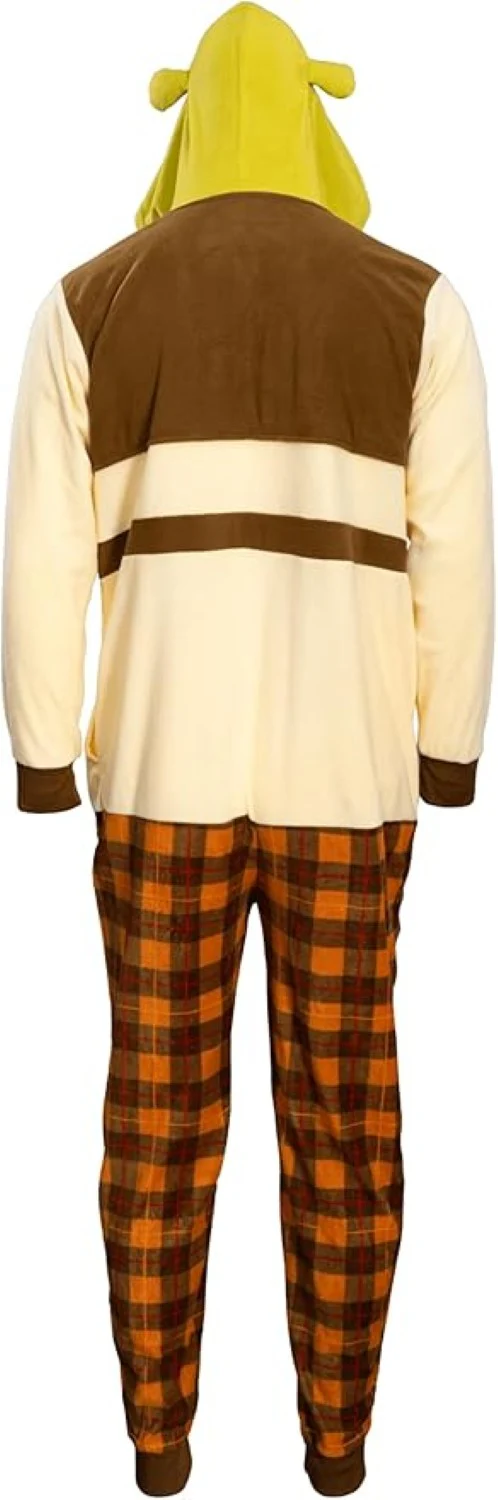 Officially Licensed Shrek Adult Unisex Halloween Cosplay Costume Fleece Jumpsuit - Image 2