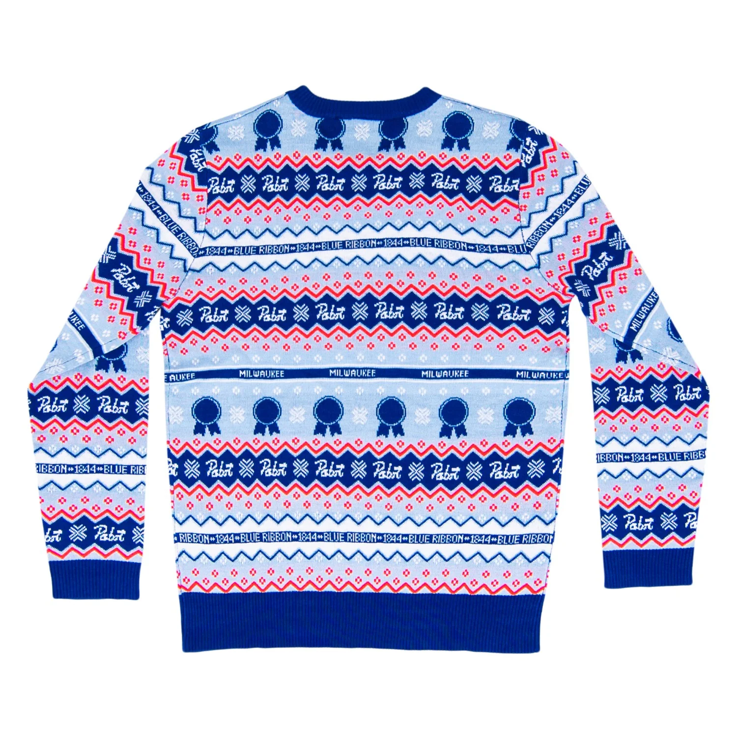 Pabst Fair Isle Beer Holiday Ugly Christmas Sweater - Image 8