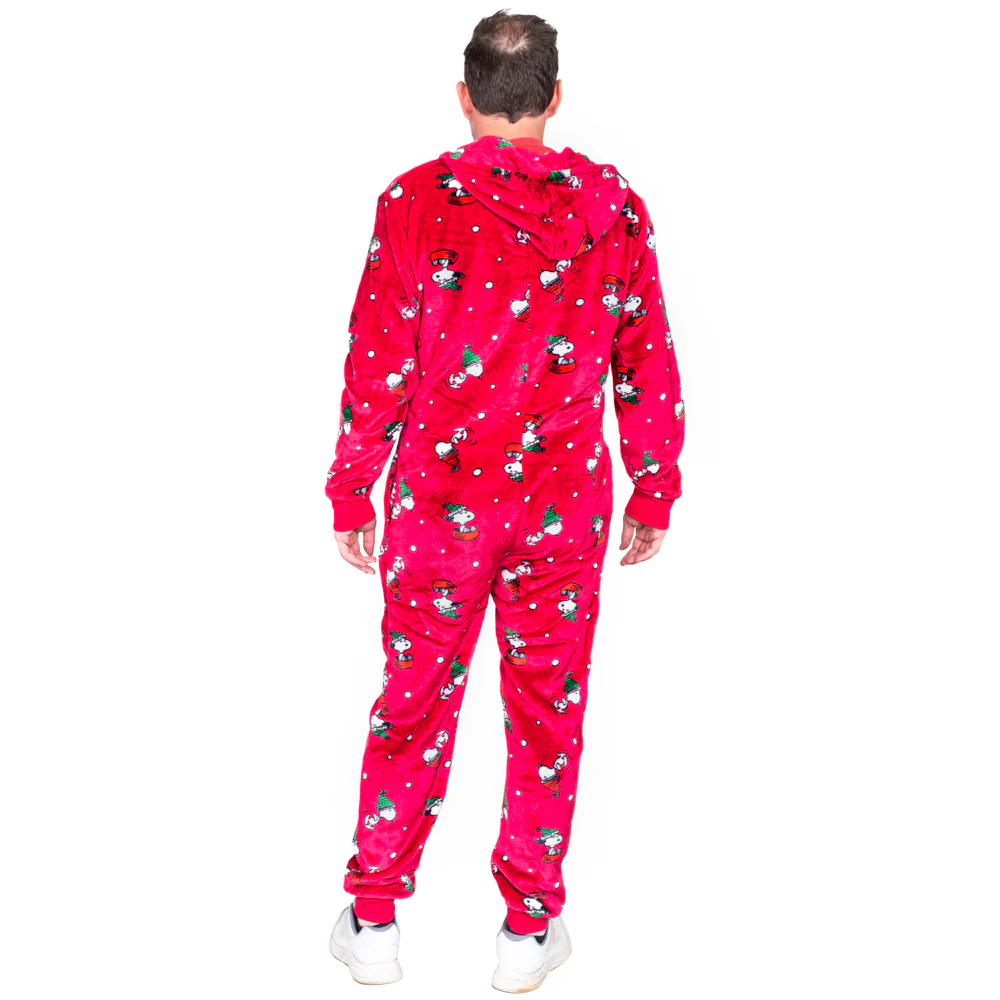 Peanuts Snoopy All Over Pajama Zip Up Union Suit Sleepwear - Image 2