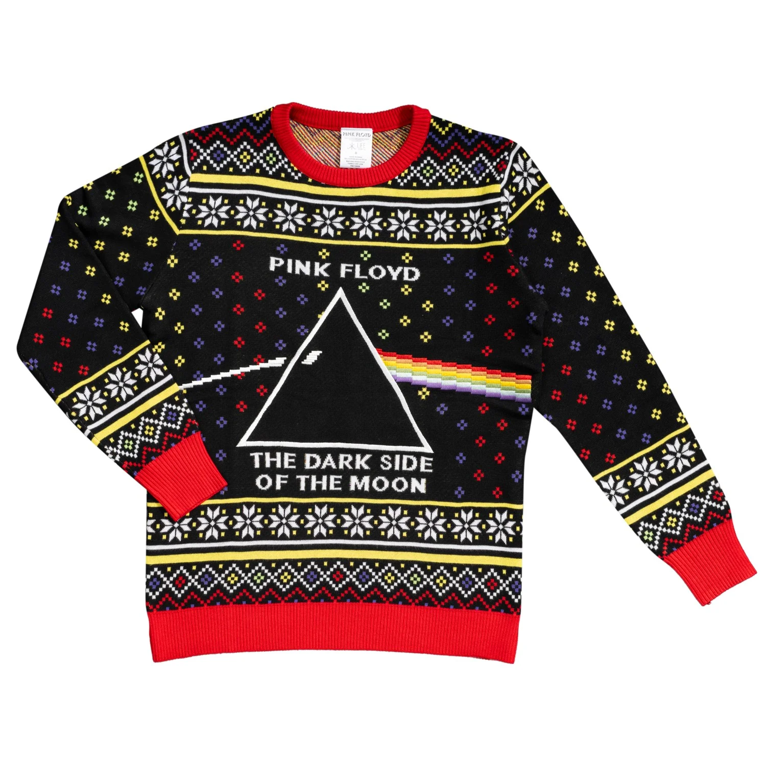 Pink Floyd Dark Side of the Moon LP Cover Adult Unisex Ugly Christmas Sweater - Image 5