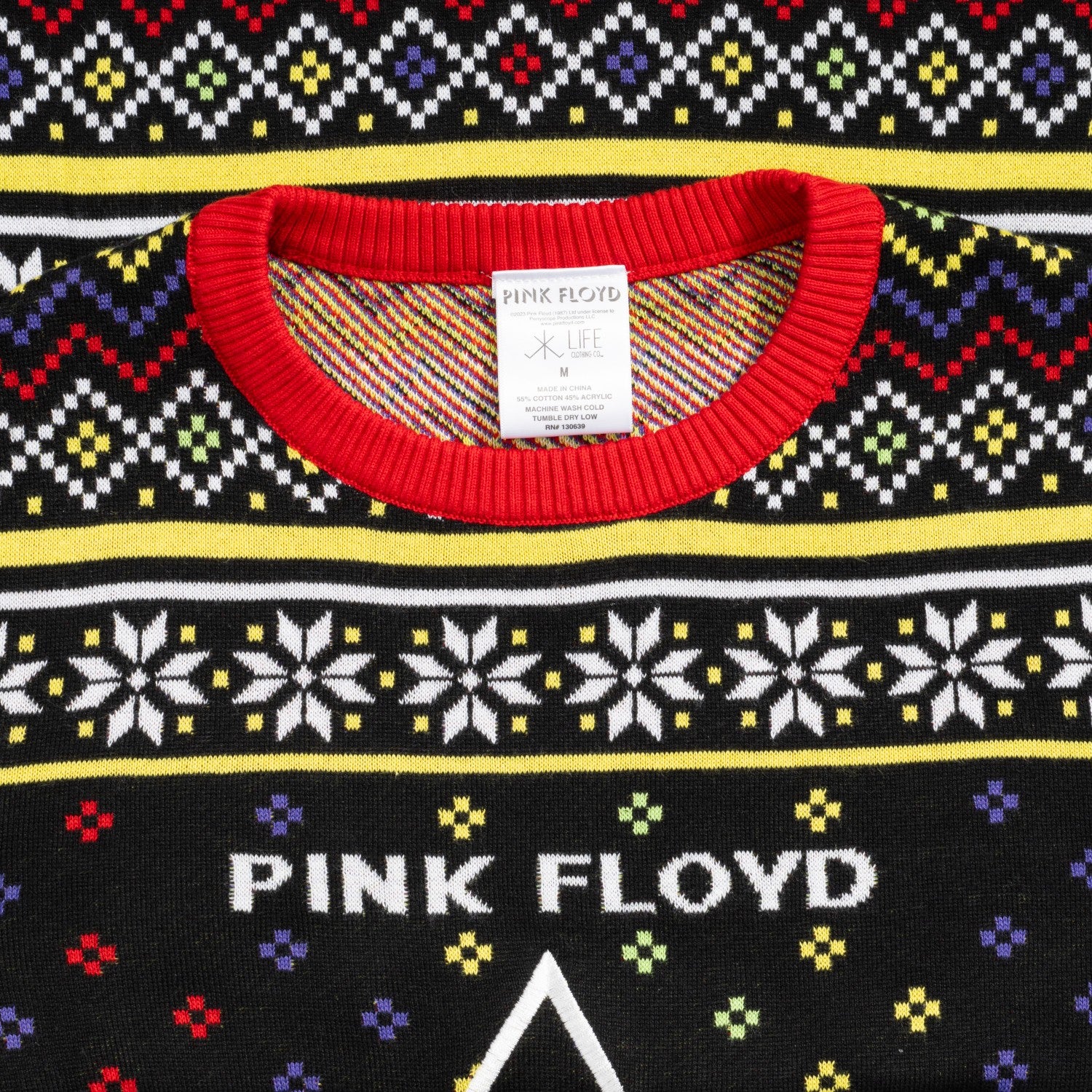 Pink Floyd Dark Side of the Moon LP Cover Adult Unisex Ugly Christmas Sweater - Image 6