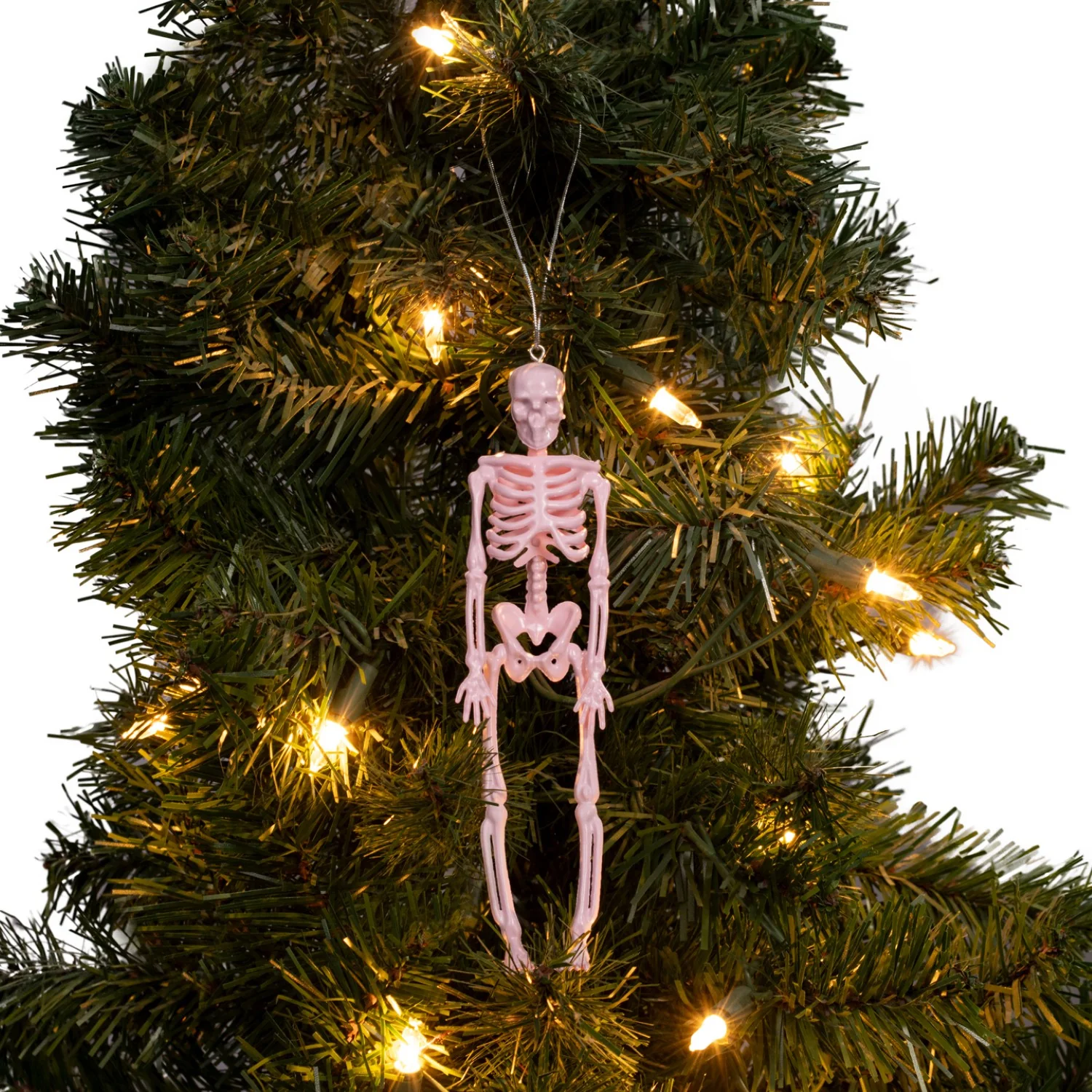 Pink Skeleton Funny Christmas Tree Holiday Ornament - Image 9