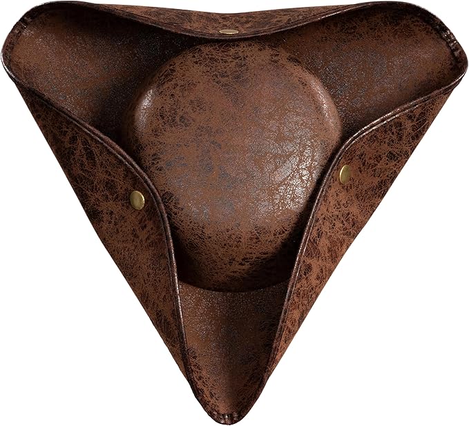 Pirate Hat Faux Leather Tricorn Colonial Renaissance Halloween Costume Cosplay Accessory - Image 10