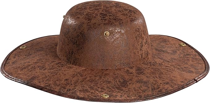 Pirate Hat Faux Leather Tricorn Colonial Renaissance Halloween Costume Cosplay Accessory - Image 11