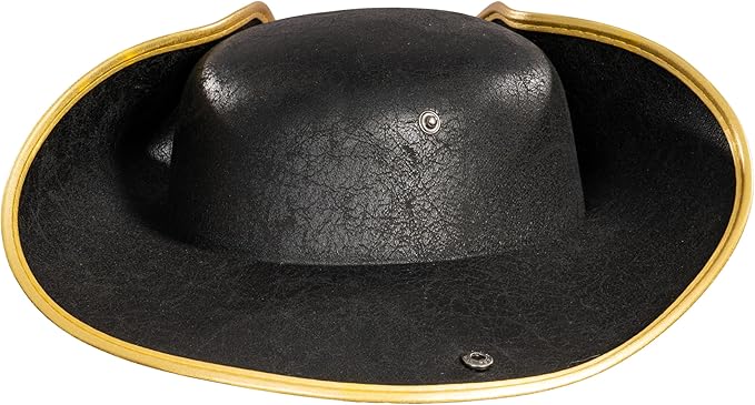 Pirate Hat Faux Leather Tricorn Colonial Renaissance Halloween Costume Cosplay Accessory - Image 5