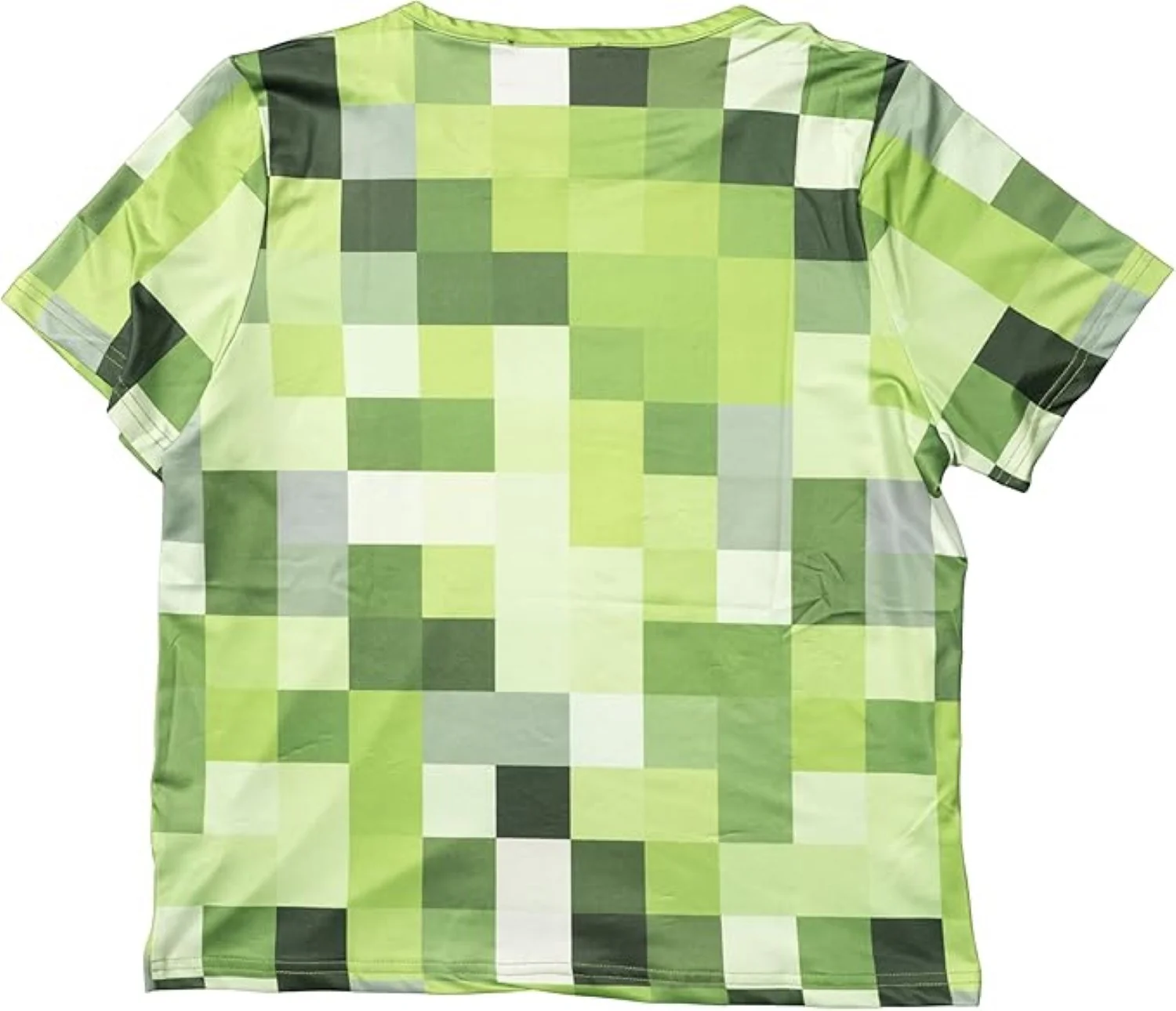 Pixelated Blocks Youth Halloween Costume T-Shirt Big Pixel Style Cosplay Top for Kids Blue or Green - Image 8