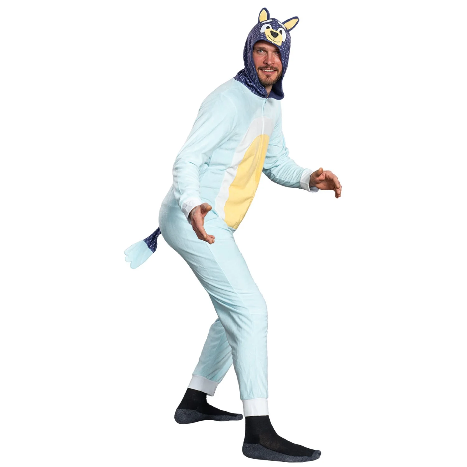 Playful Dog Unisex Halloween Costume Cosplay Zip Up Pajama Jumpsuit - Image 3