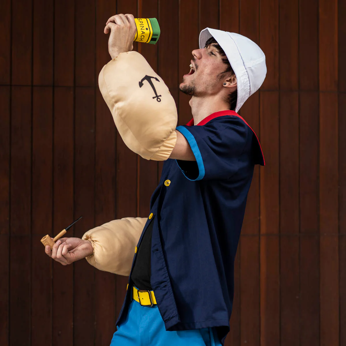 Sailor Man Muscle Spinach Arms with Anchor Tattoos Halloween Costume Accessory - Image 3