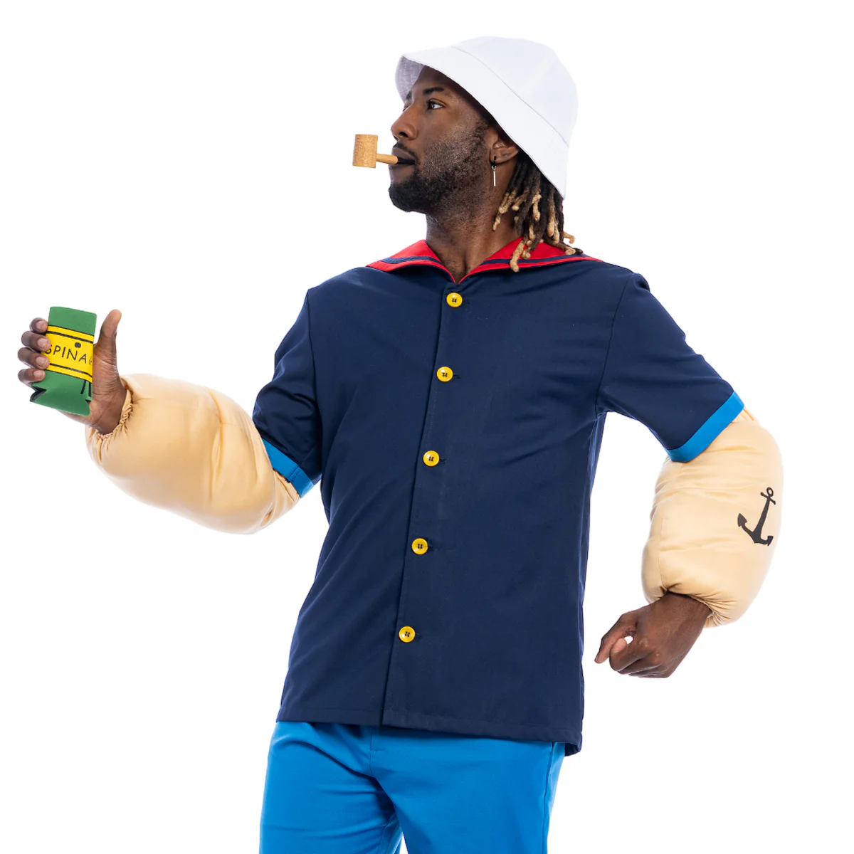 Sailor Man Muscle Spinach Arms with Anchor Tattoos Halloween Costume Accessory - Image 5
