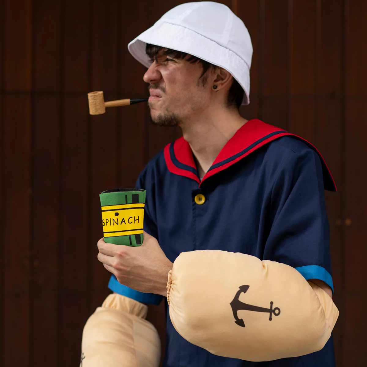 Sailor Man Muscle Spinach Arms with Anchor Tattoos Halloween Costume Accessory - Image 6