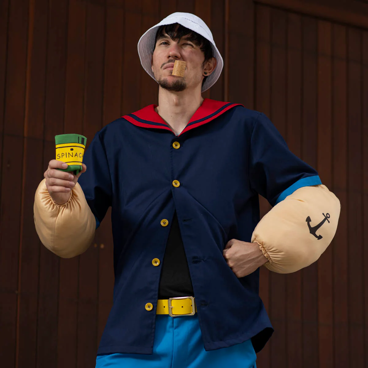 Sailor Man Muscle Spinach Arms with Anchor Tattoos Halloween Costume Accessory - Image 8