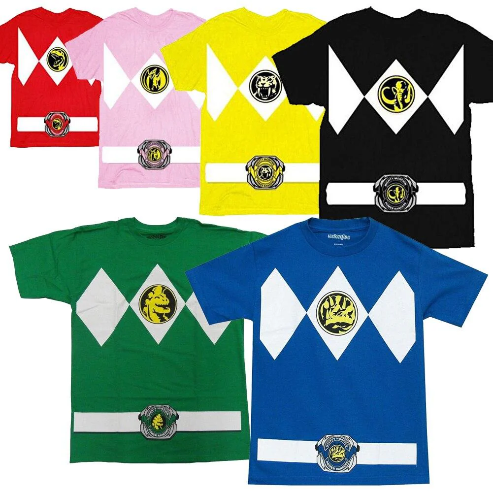 Power Rangers Adult Unisex Halloween Cosplay Costume T-Shirt - Image 2