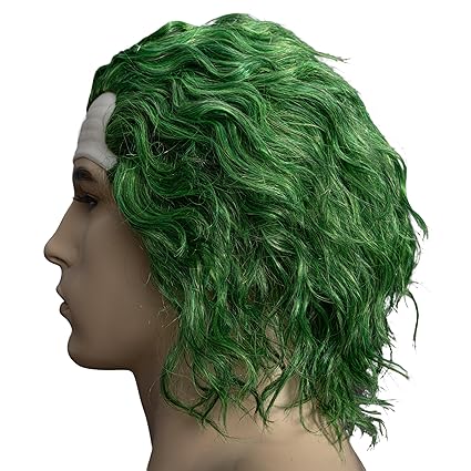 Psycho Clown Joke Villain Green Hair Wig - Image 3