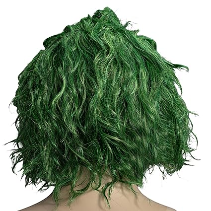 Psycho Clown Joke Villain Green Hair Wig - Image 4
