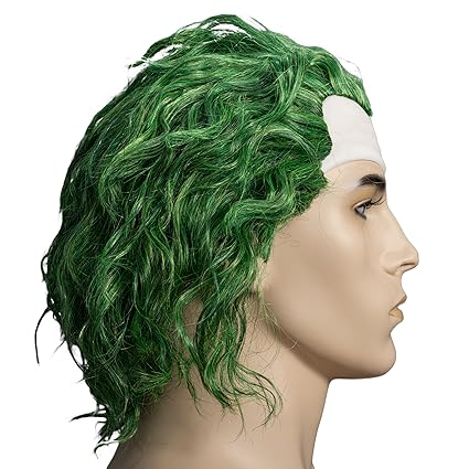 Psycho Clown Joke Villain Green Hair Wig - Image 5