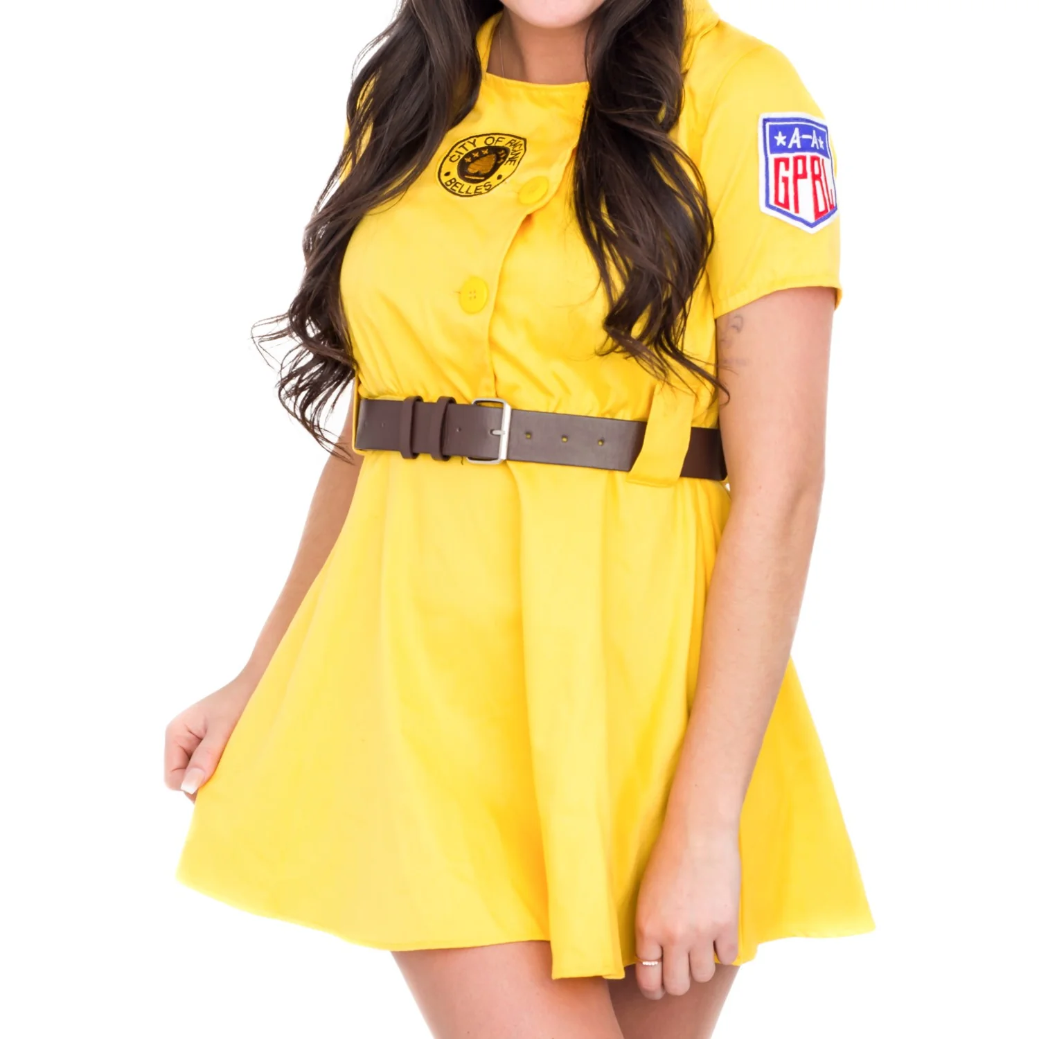 Racine Belles AAGPBL Baseball Women's Halloween Cosplay Costume Dress - Image 3