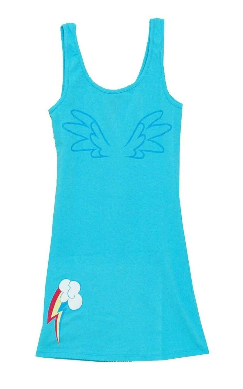 Rainbow Dash Big Face Tank Dress - Image 2
