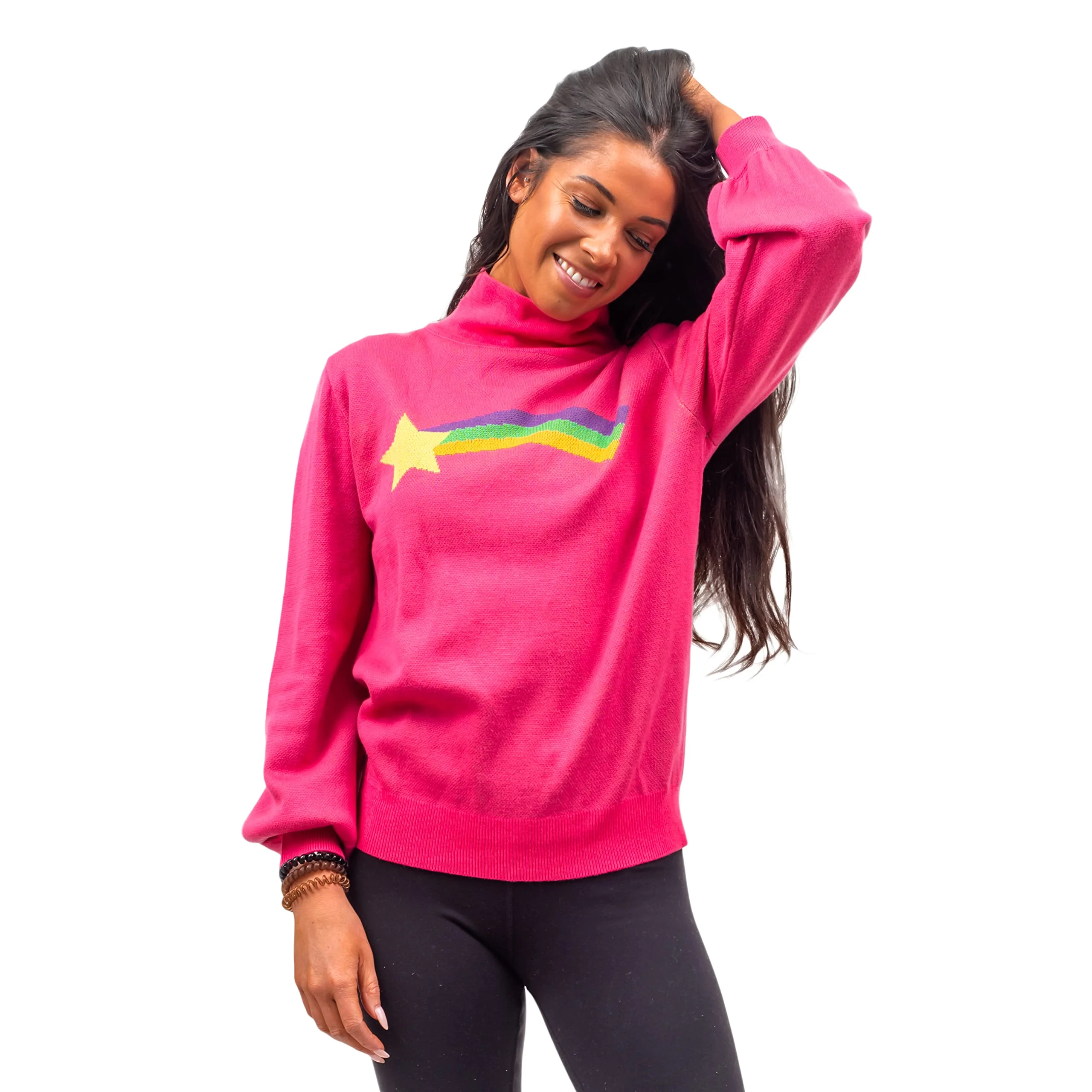 Rainbow Star Pink Pines Cartoon Sweater Halloween Costume Cosplay - Image 4