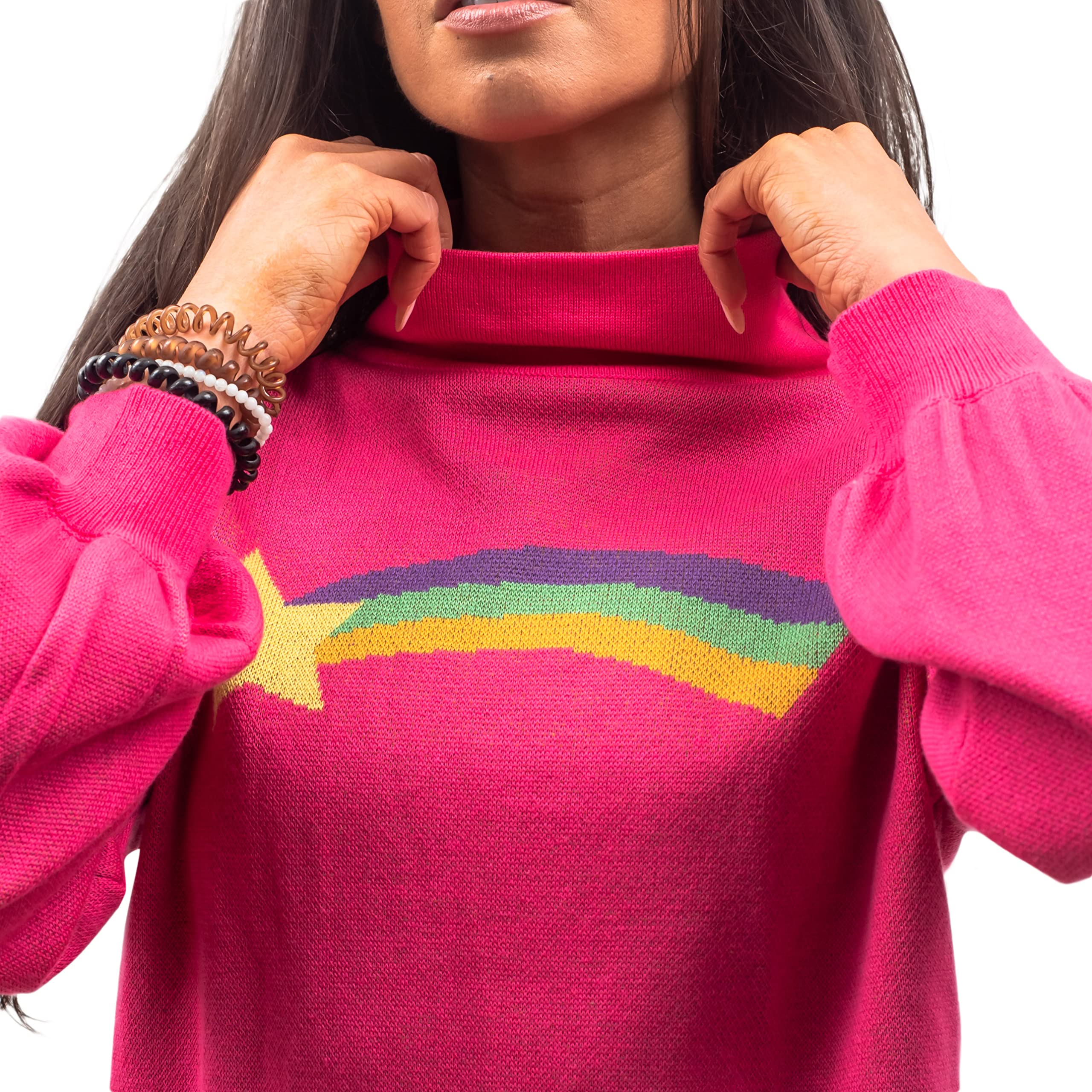 Rainbow Star Pink Pines Cartoon Sweater Halloween Costume Cosplay - Image 6