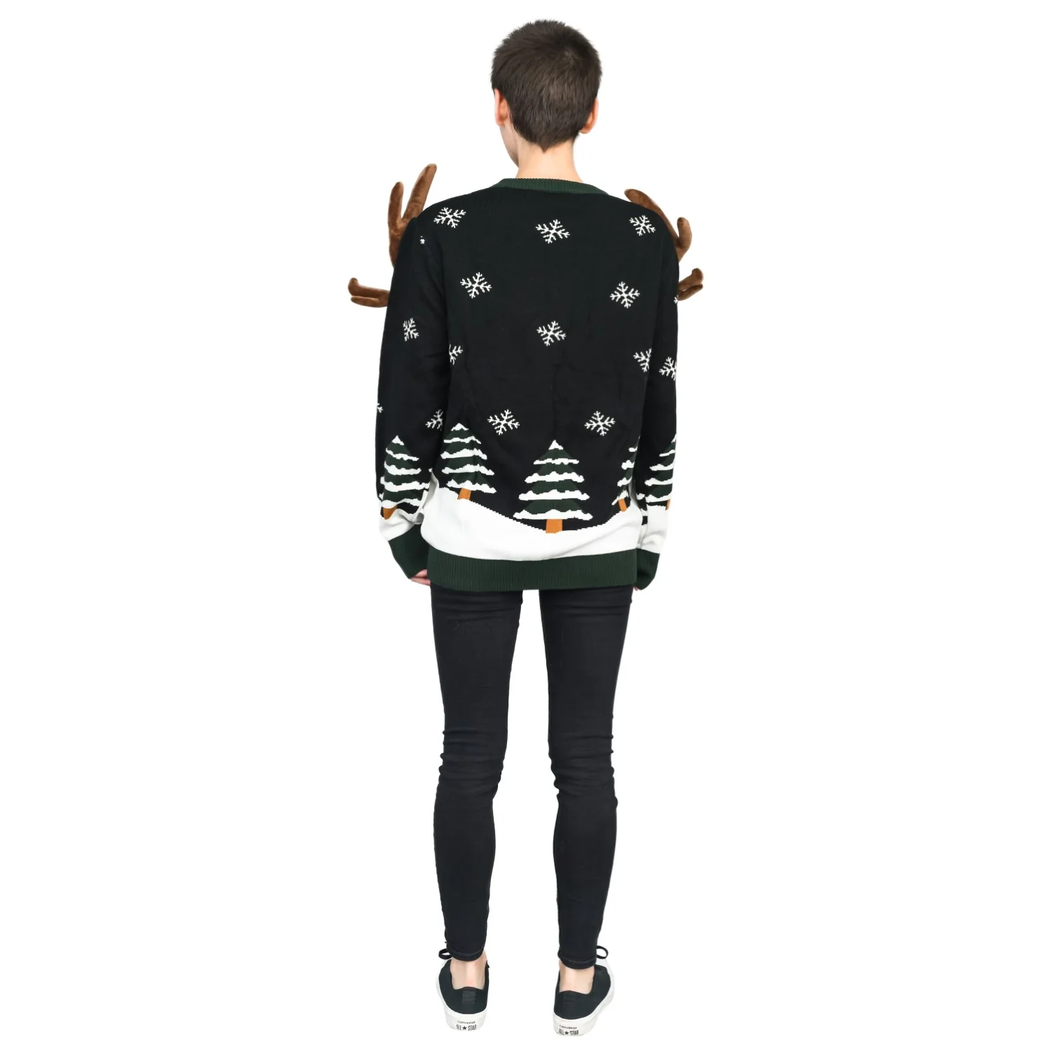 Funny Unisex Reindeer Ring Toss 3D Ugly Christmas Sweater - Image 6