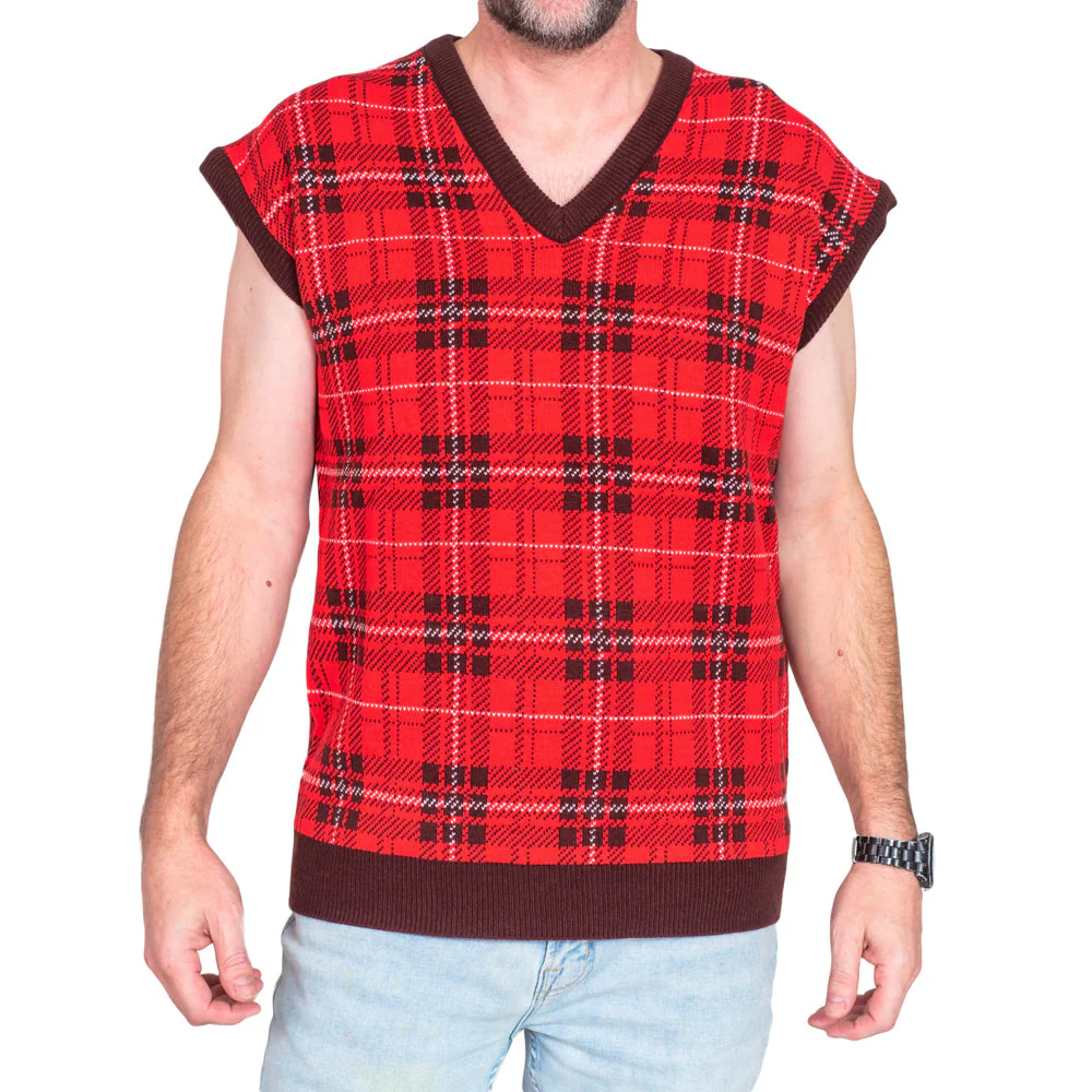 Removeable Sleeves Reindeer Antlers and Nose Ugly Christmas Sweater Vest - Image 2