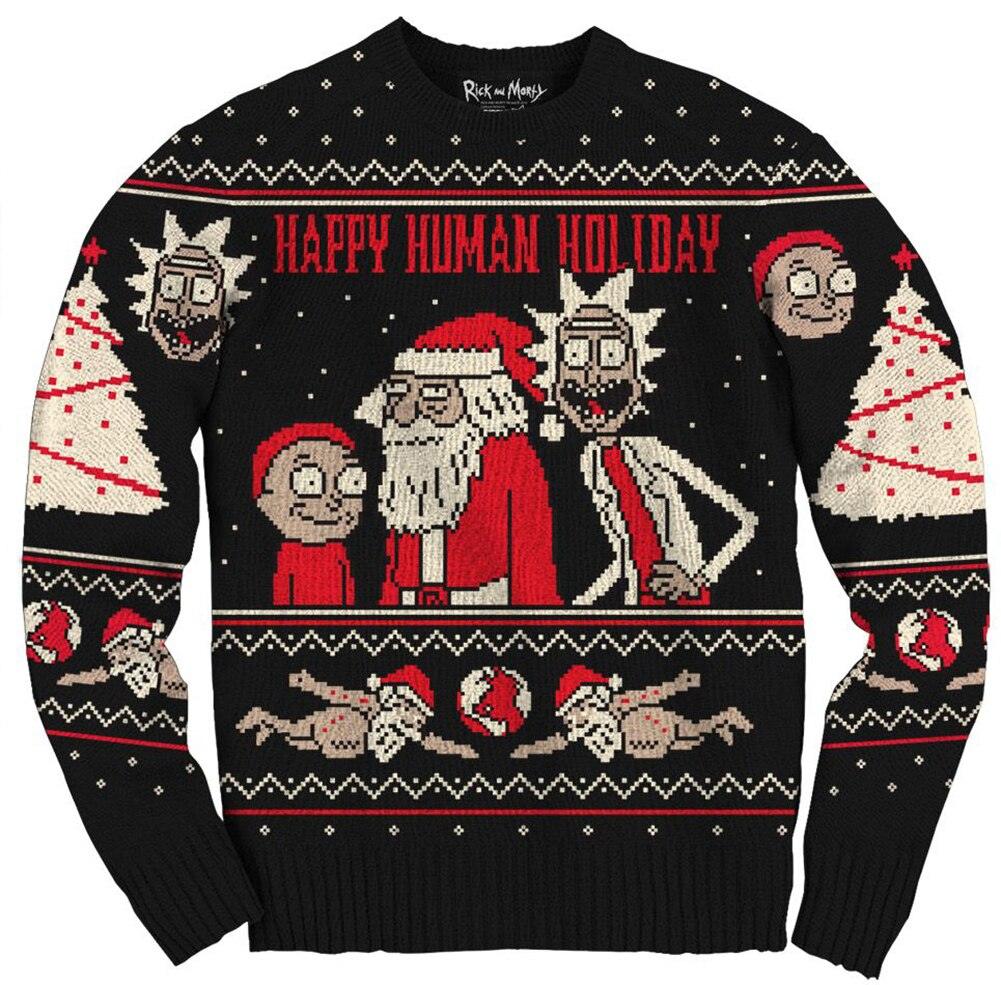 Rick and Morty Exploding Santa Ugly Christmas Sweater - Image 2