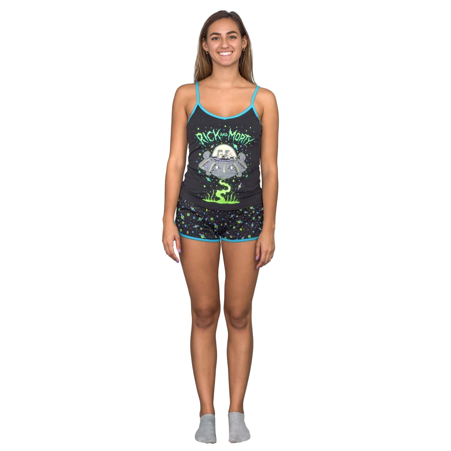Rick and Morty Spaceship Black Pajama Set - Image 3