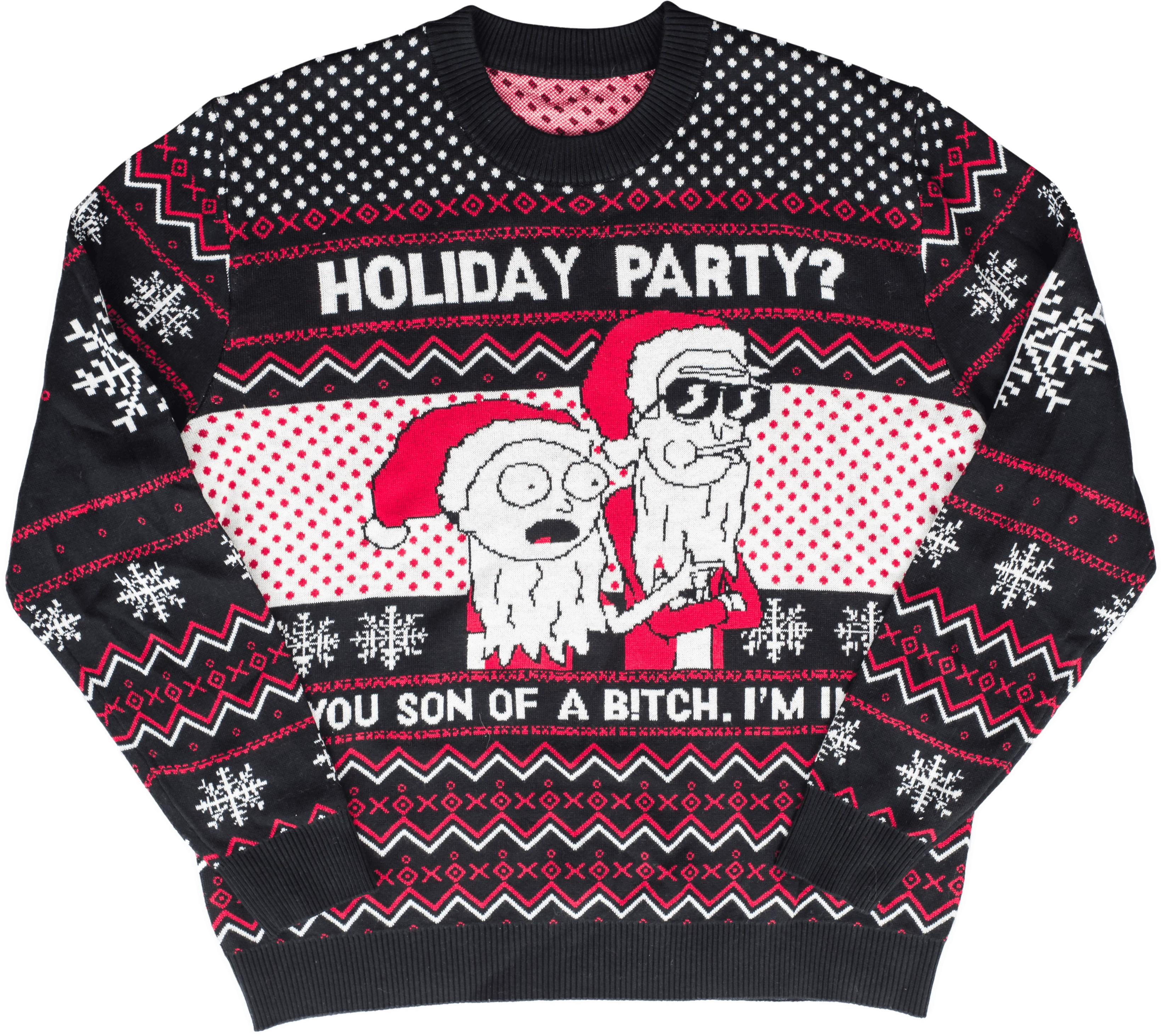 Rick & Morty Son of a B Holiday Sweater - Image 4